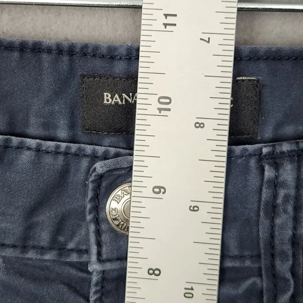 BANANA REPUBLIC Pants Mens 30x32 Blue Berry Sueded Straight 5 Pocket Twill Chino